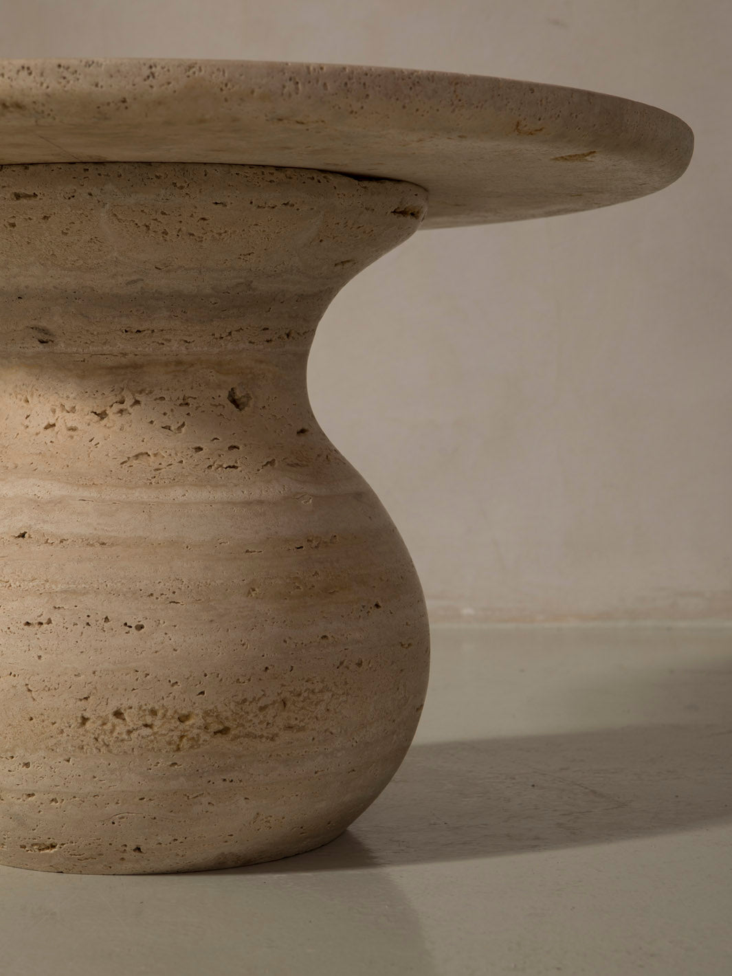 Baby Italia travertine side table