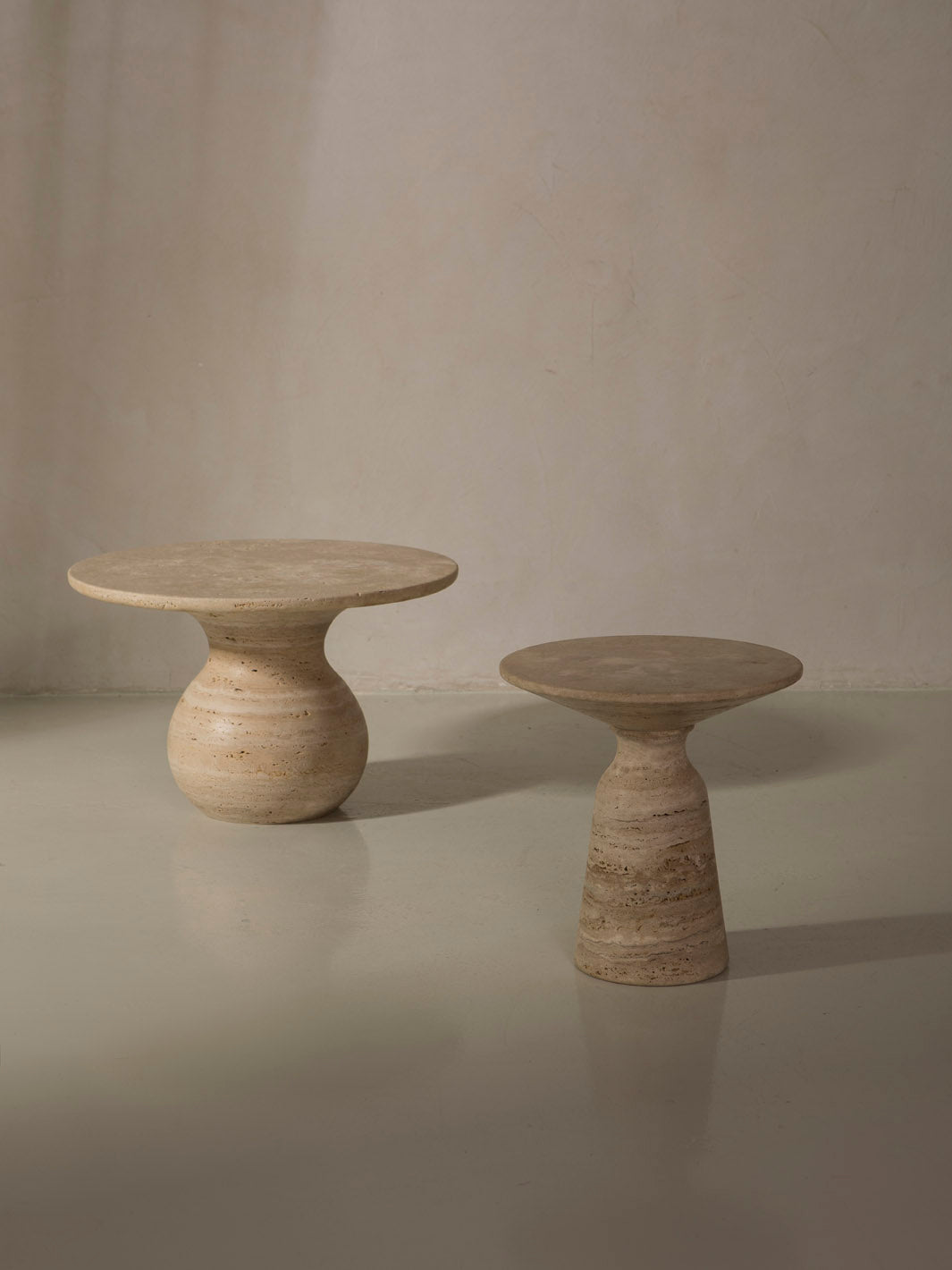 Baby Italia travertine side table