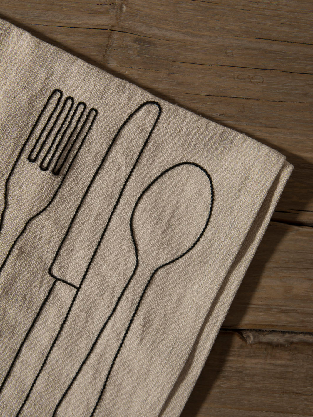 Paño “Cutlery” lino natural 55x55cm
