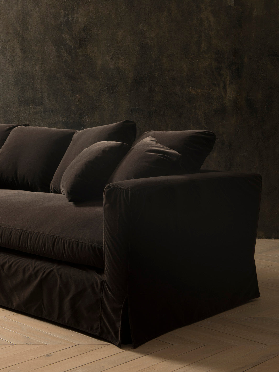 Omaanda Velvet Coffee Sofa