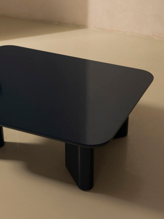 Klein blue lacquered coffee table