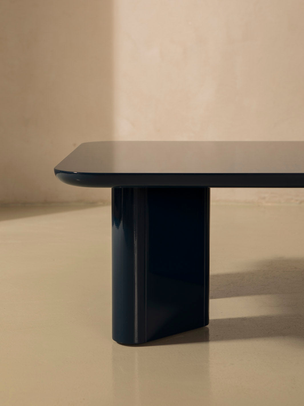 Klein blue lacquered coffee table