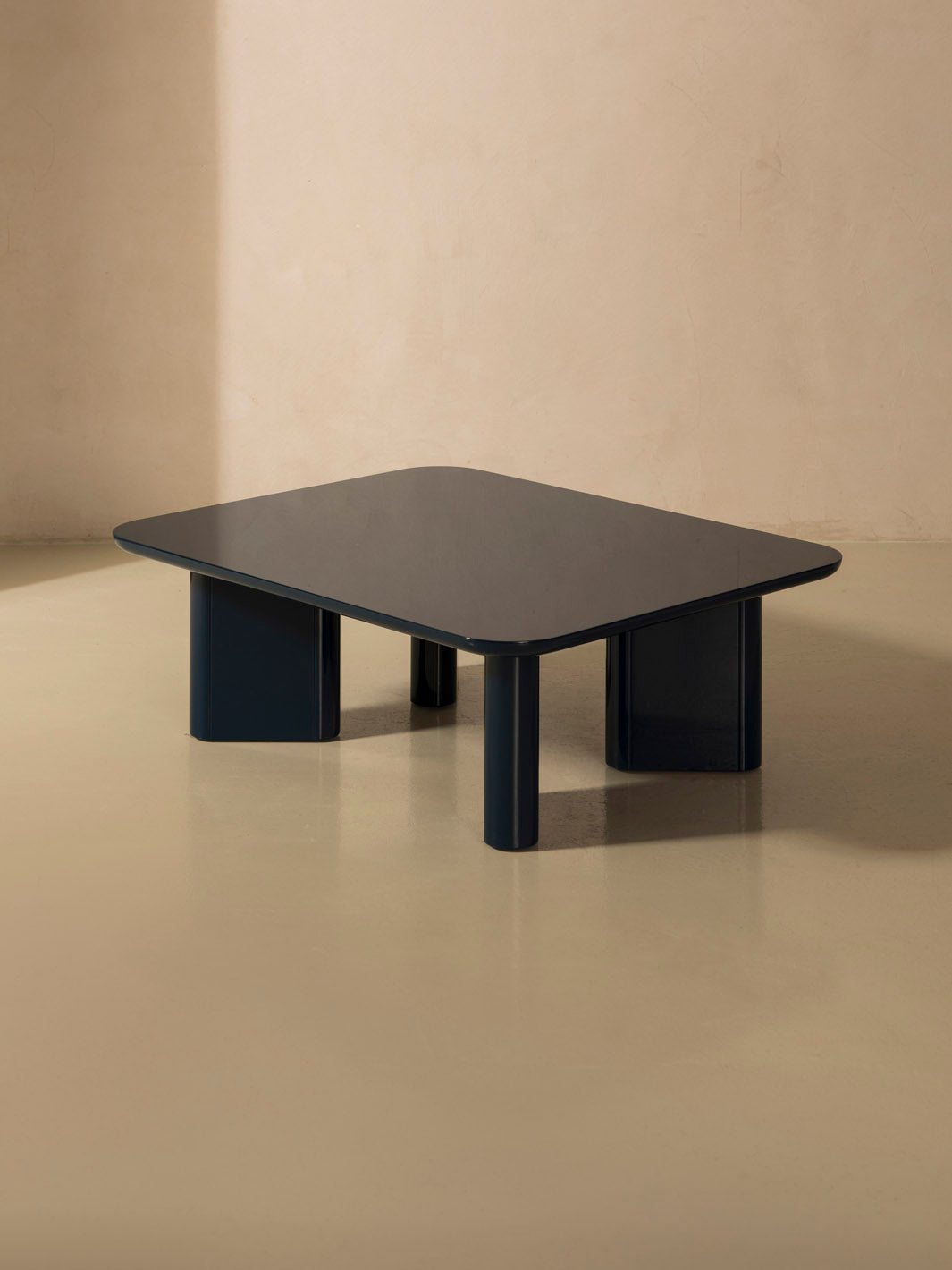 Klein blue lacquered coffee table
