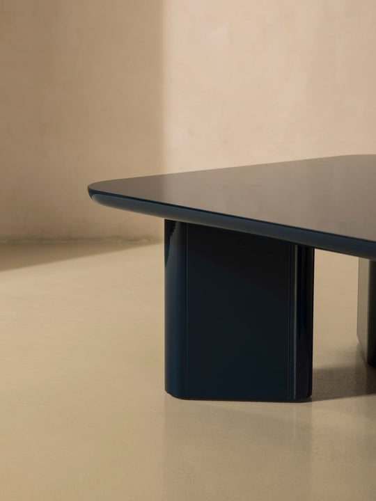 Klein blue lacquered coffee table
