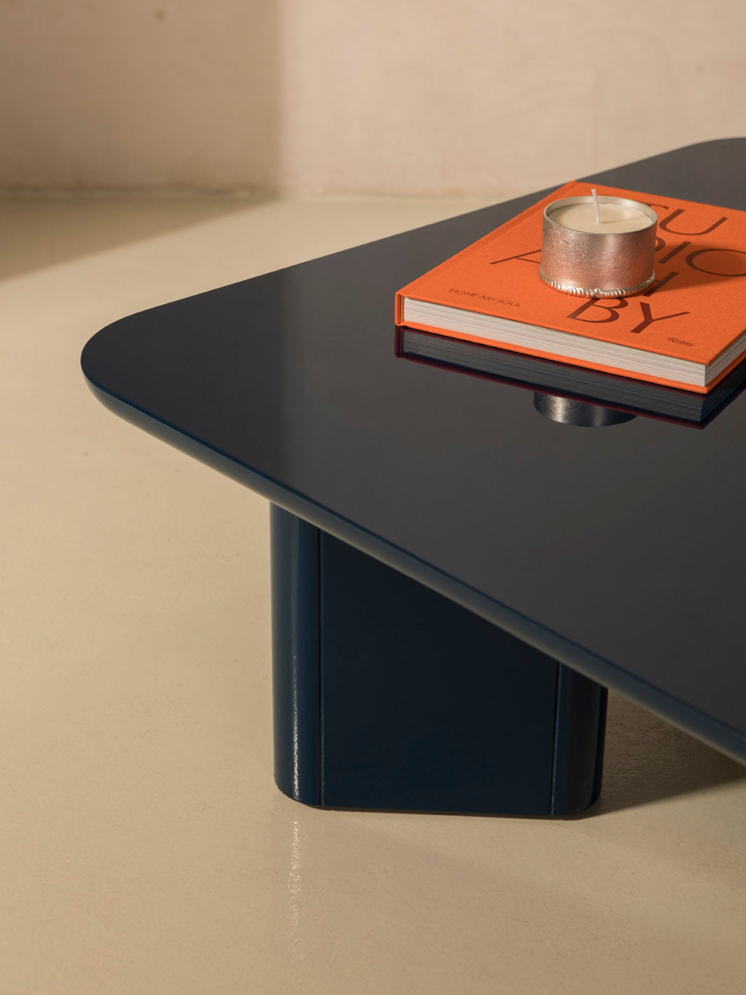 Klein blue lacquered coffee table