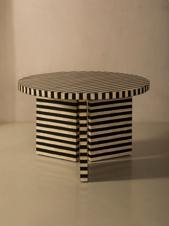Mesa marquetería África rayón Ø120cm