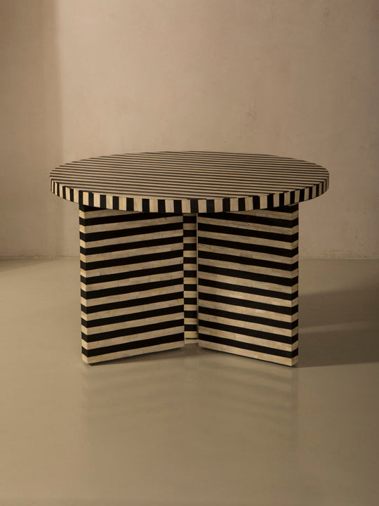 Mesa marquetería África rayón Ø120cm