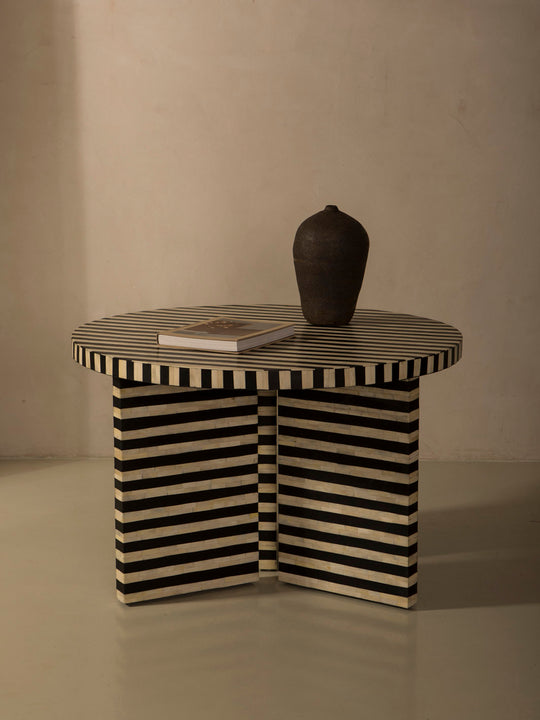 Mesa marquetería África rayón Ø120cm