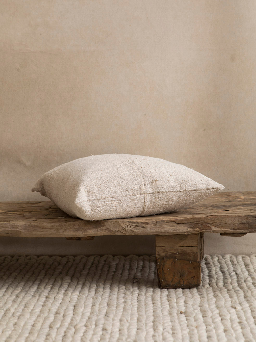 Isabelle Yamamoto antique hemp pillow 45x45cm natural