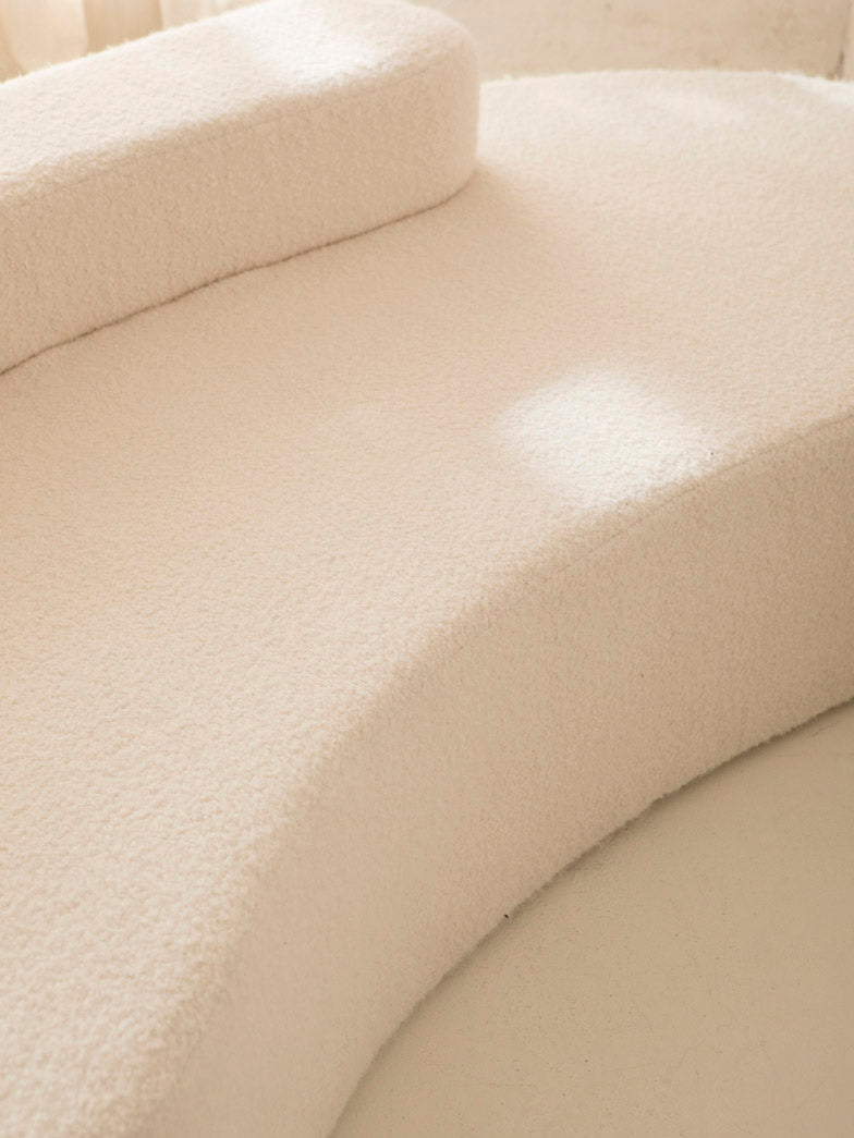 Curve white curl sofa