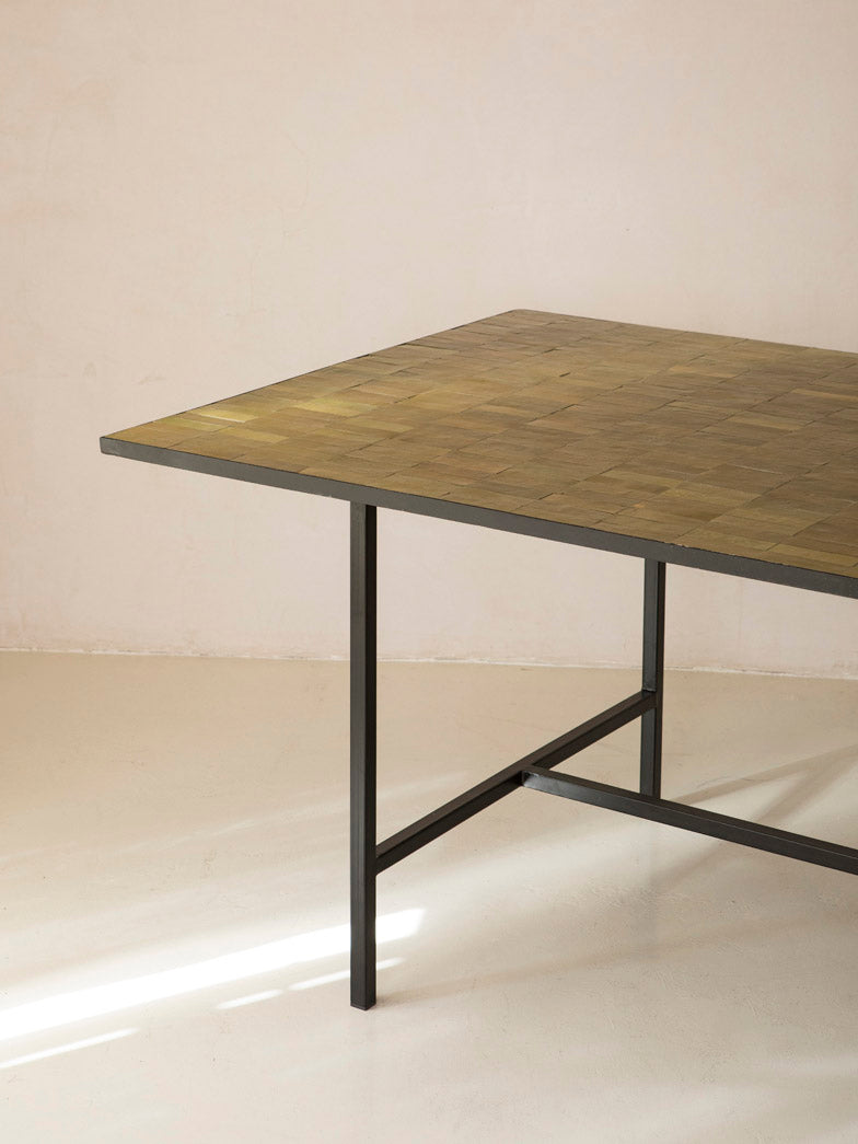 Table Zellige Minimal Vert 220x100x75cm