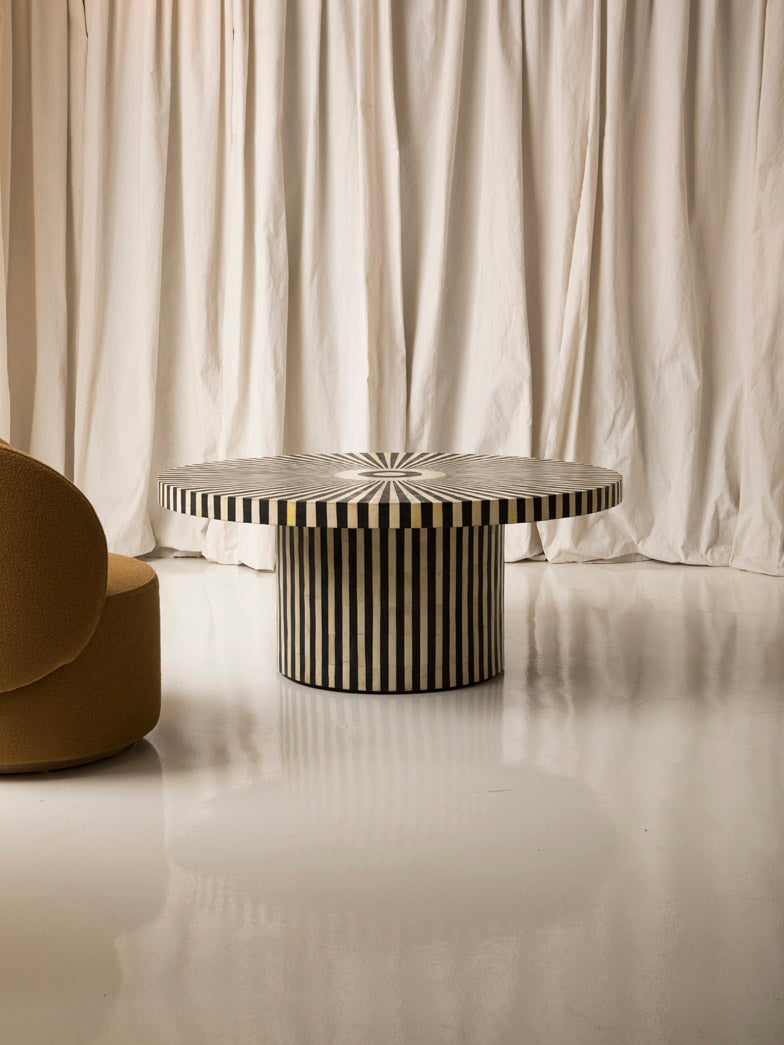 Mesa marquetería África Ø130CM