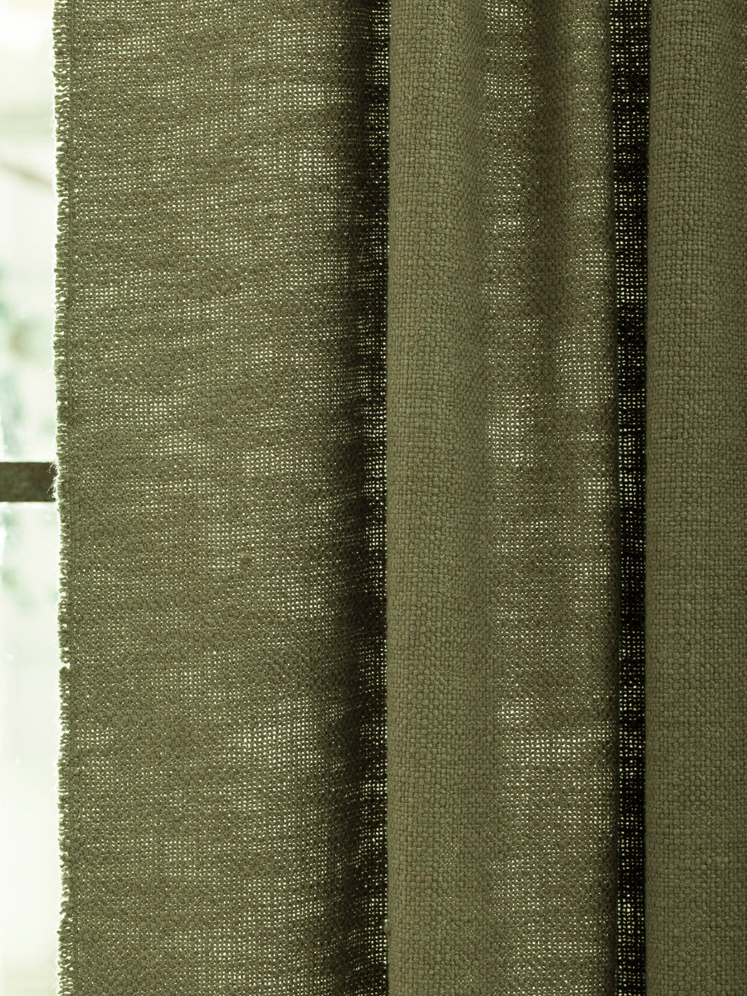 Olive linen California Curtain