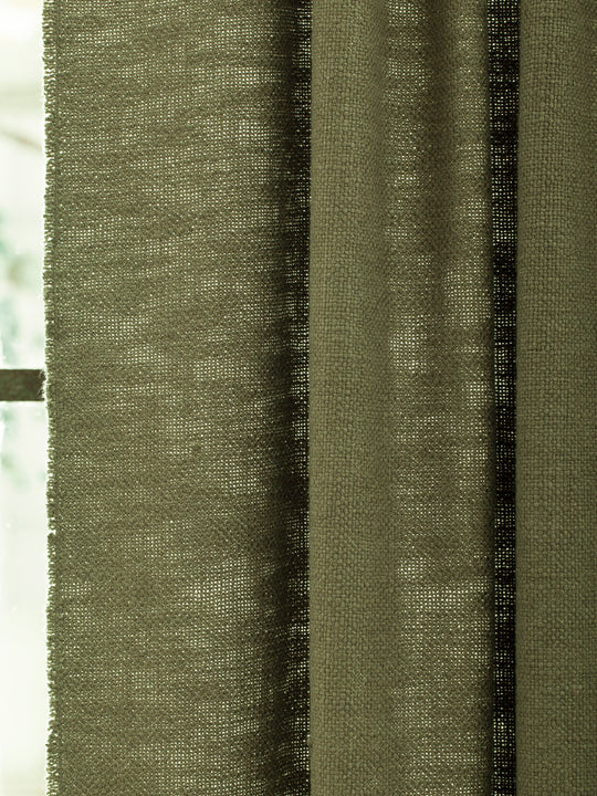 Olive linen California Curtain