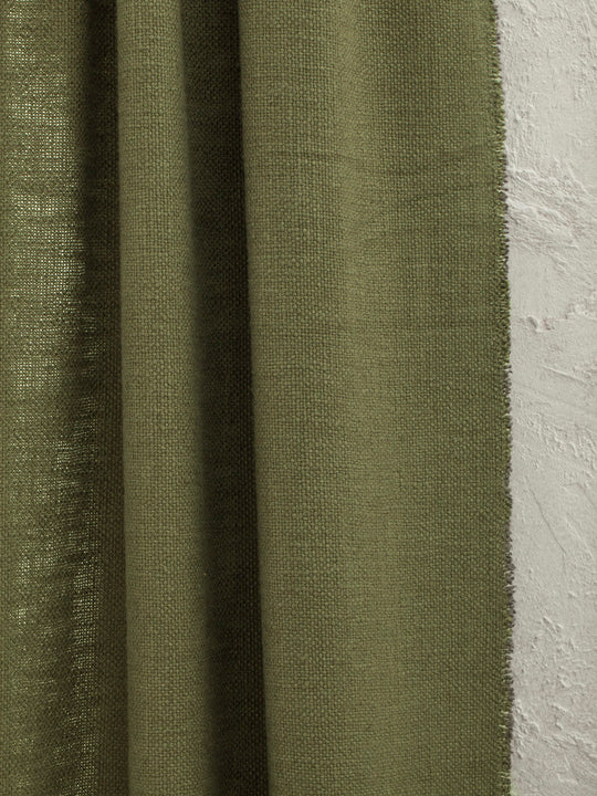 Olive linen California Curtain
