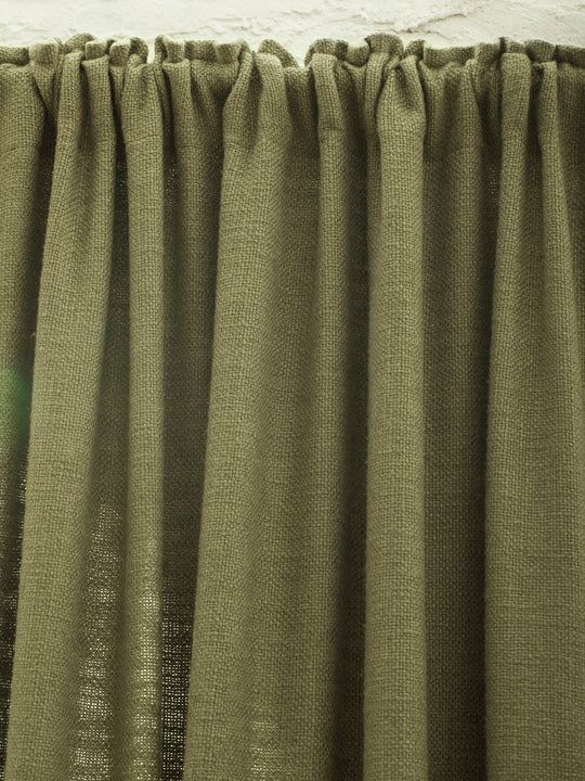 Olive linen California Curtain