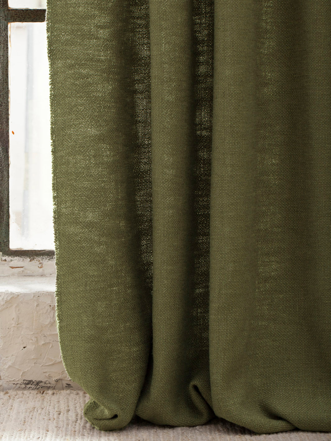 Olive linen California Curtain