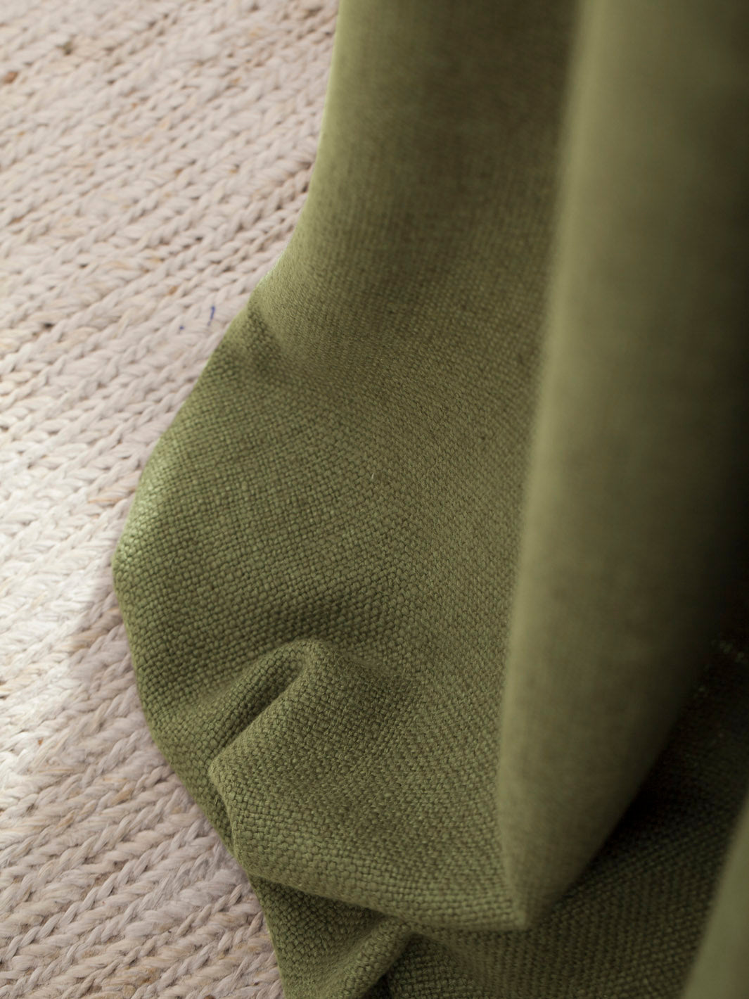 Olive linen California Curtain