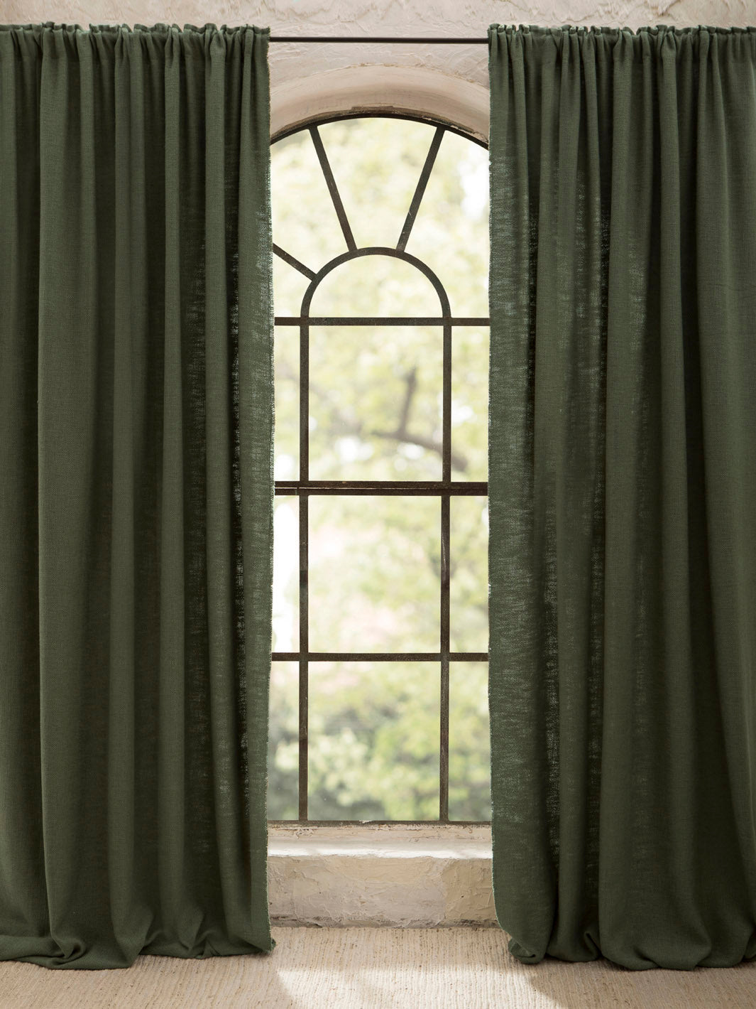 Khaki Linen California Curtain