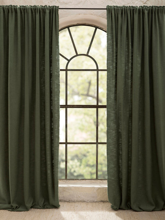 Khaki Linen California Curtain