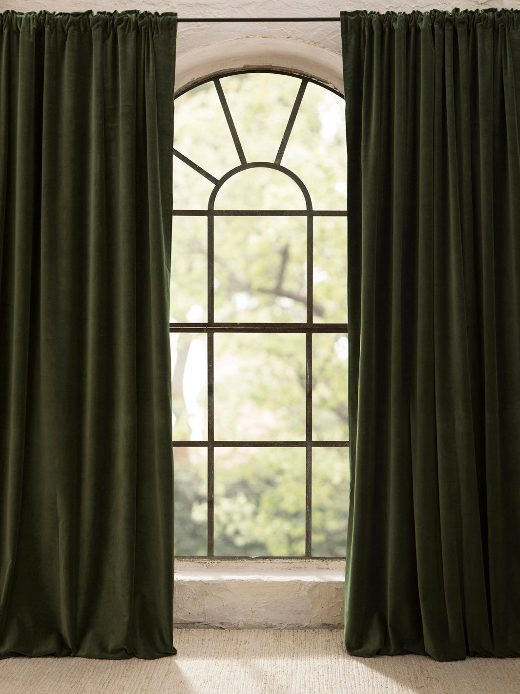 Delhi Khaki Velvet Curtain