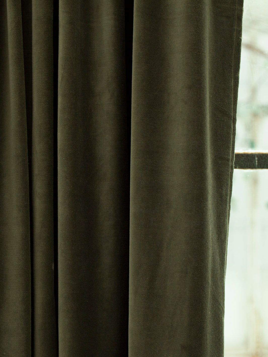 Delhi Khaki Velvet Curtain