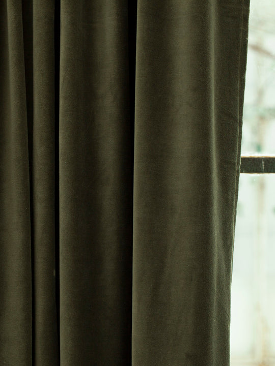Delhi Khaki Velvet Curtain