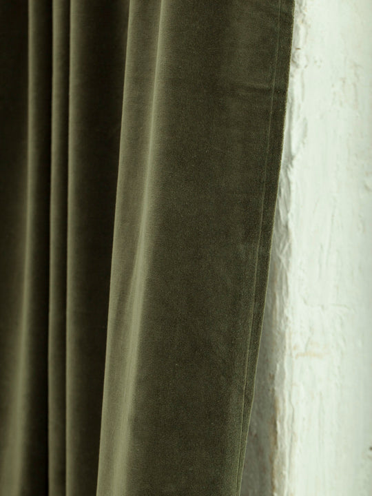 Delhi Khaki Velvet Curtain