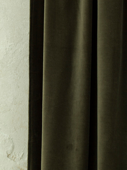 Delhi Khaki Velvet Curtain