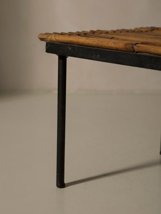 Banco bambú y hierro años 50