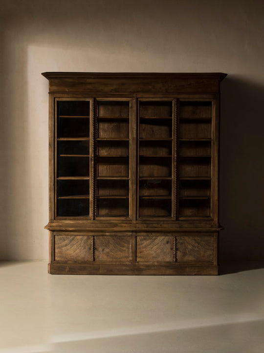 Librería rosa de nogal s.XIX