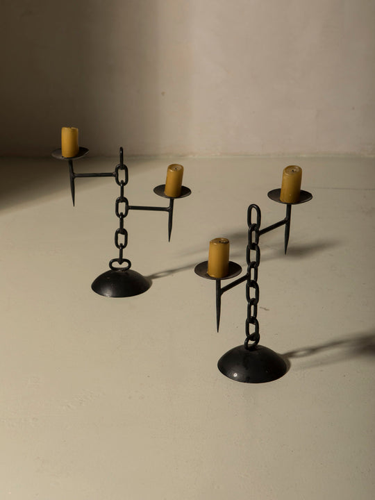 Pareja de candelabros años 40