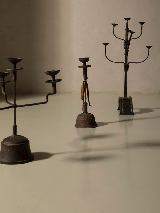 Candelabro Bell de hierro forjado