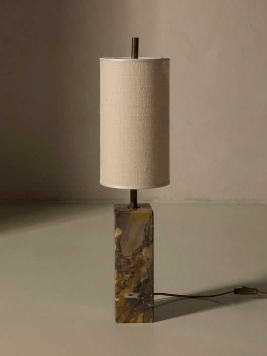 Lámpara italiana con base de mármol verde