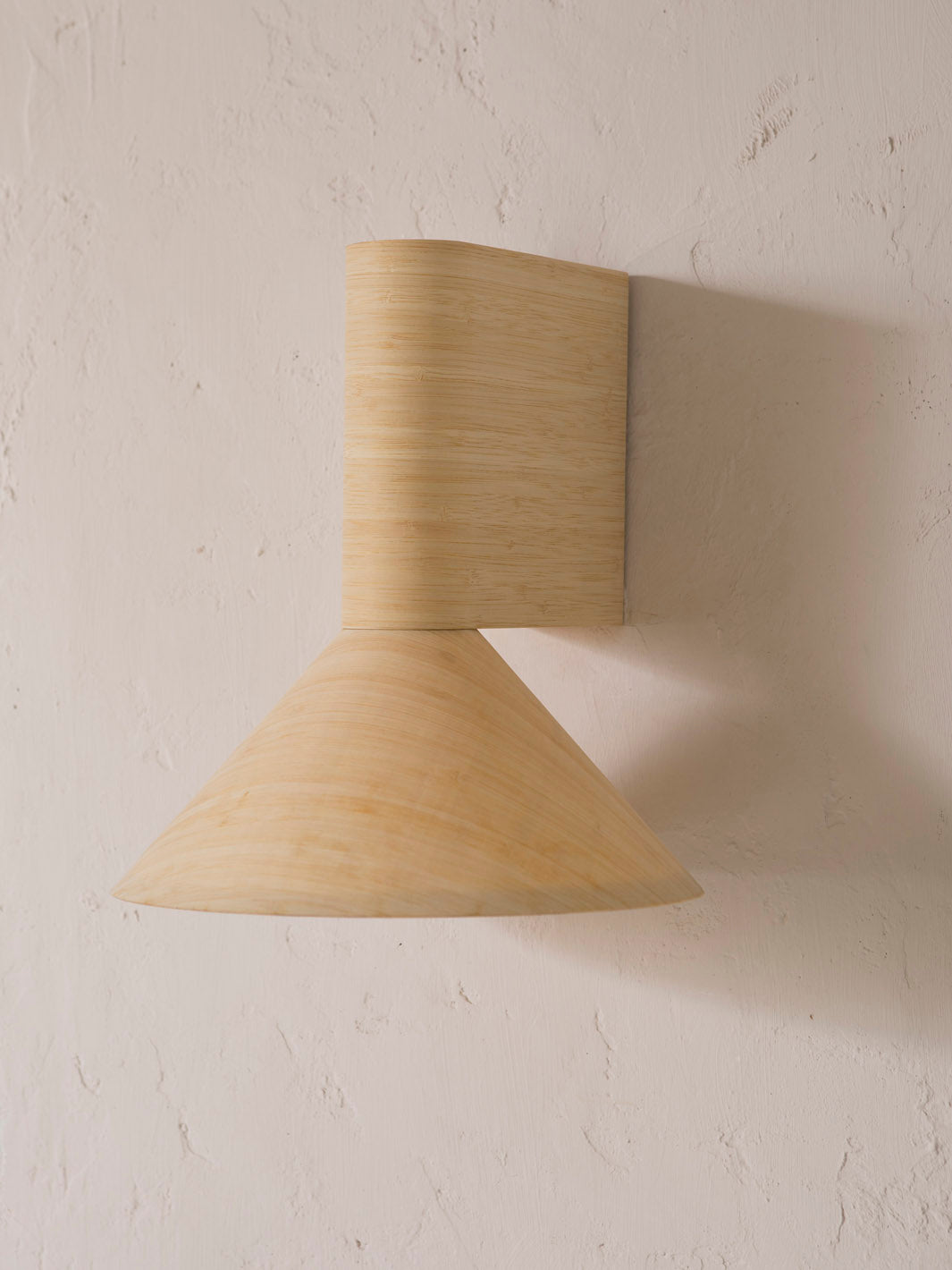 Natural bamboo wall light