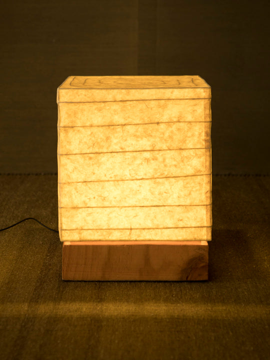 Xuan Paper and Natural Wood Lamp