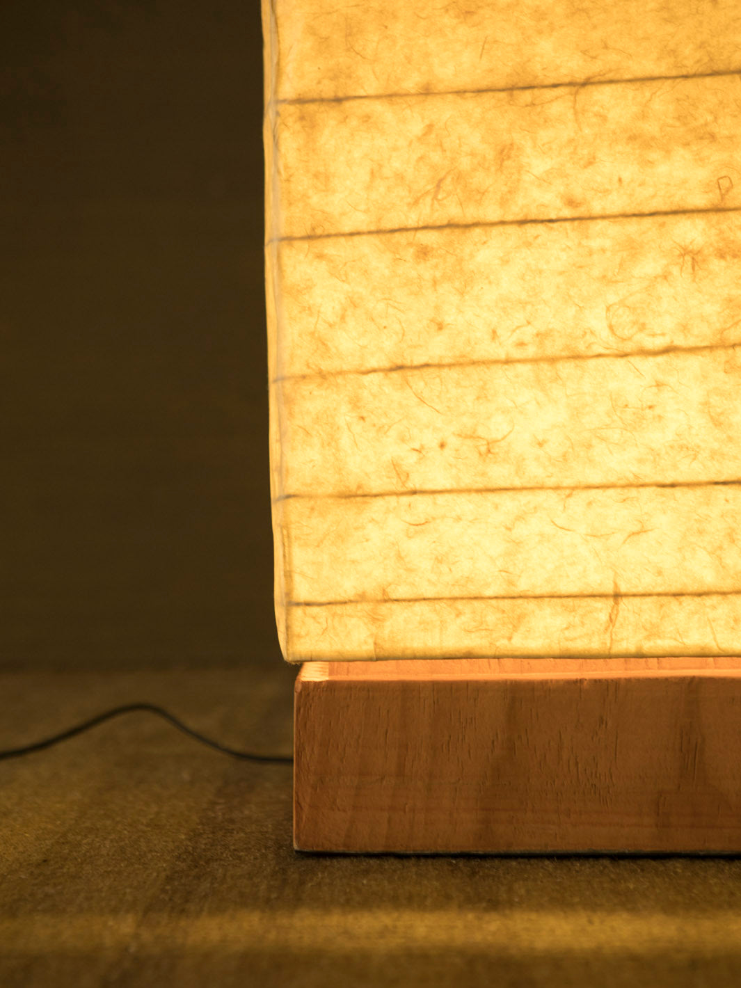 Xuan Paper and Natural Wood Lamp