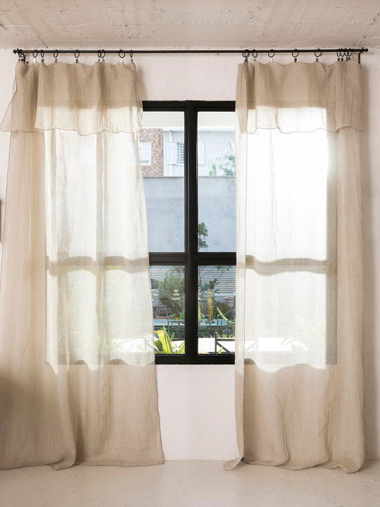 Florence curtain in natural linen