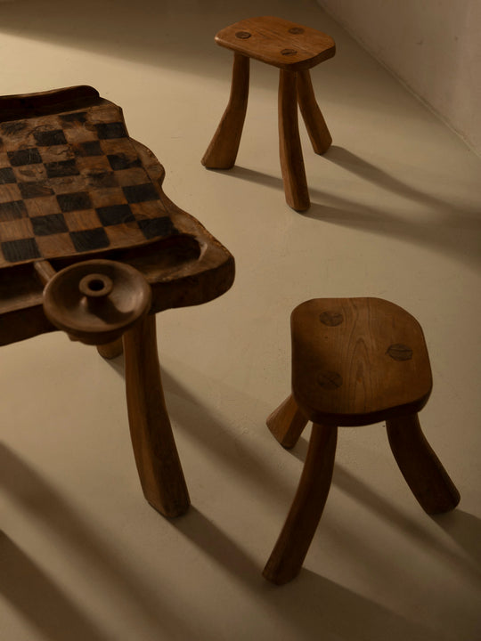 Brutalist game table, France, 1950s