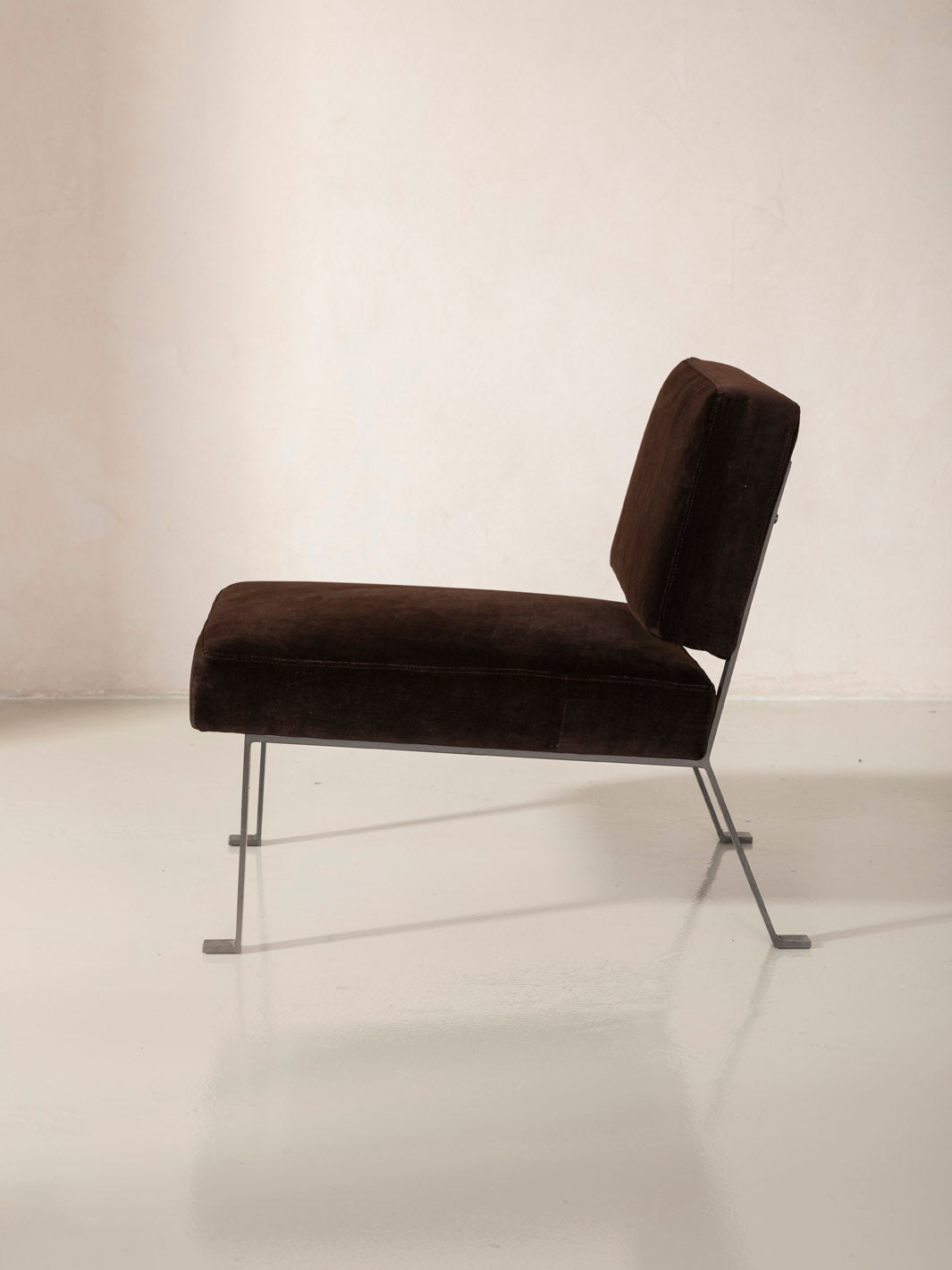 Italy armchair 70s chocolate