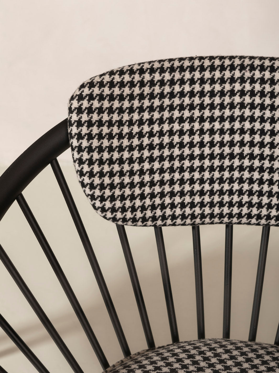 Pair of Circle armchairs, 1950s, houndstooth