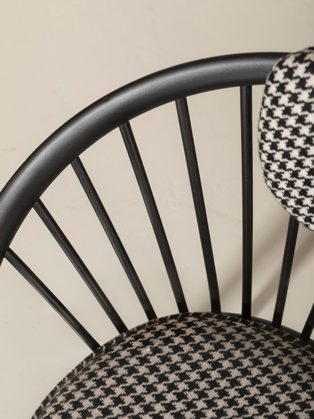 Pair of Circle armchairs, 1950s, houndstooth