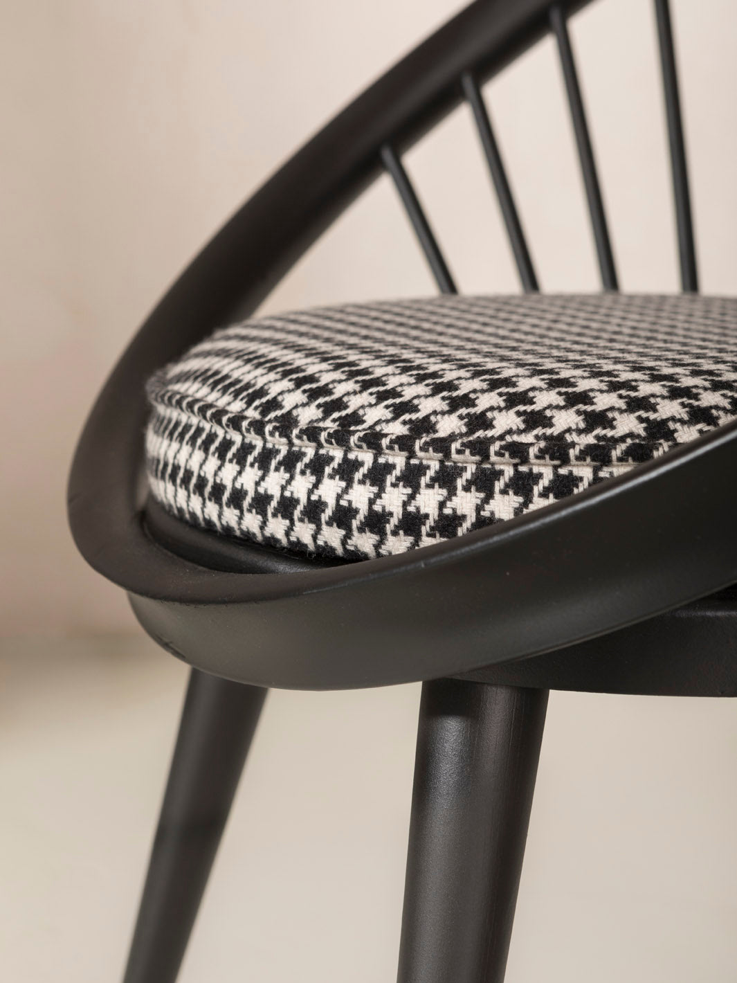 Pair of Circle armchairs, 1950s, houndstooth