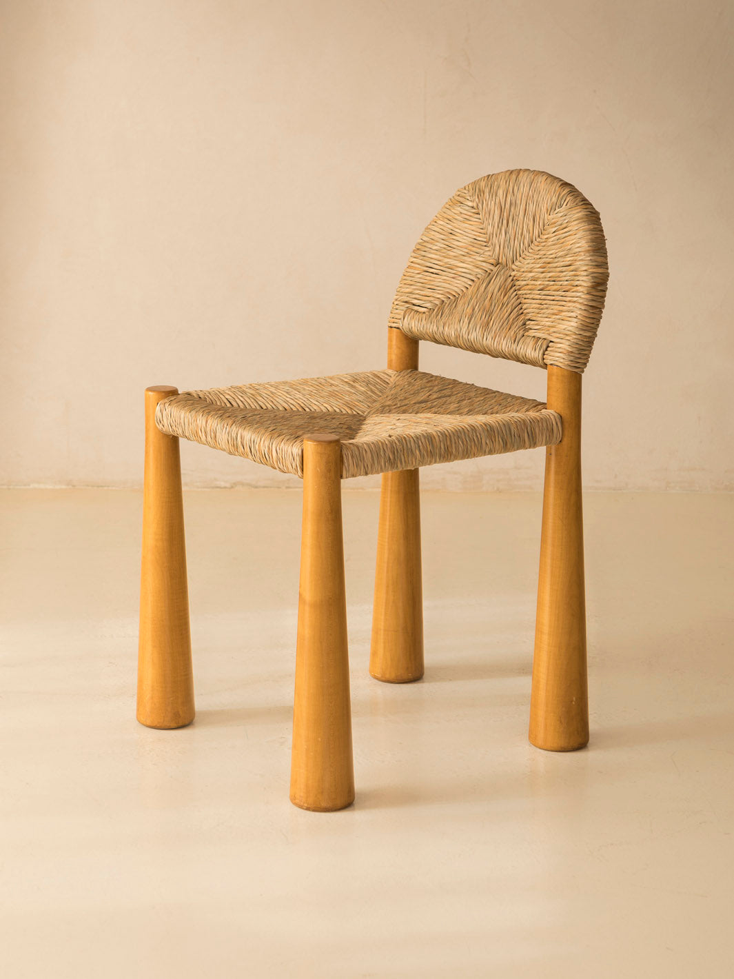 Set of 6 "Toscanolla" chairs by Alessandro Becchi for Giovannetti 1970