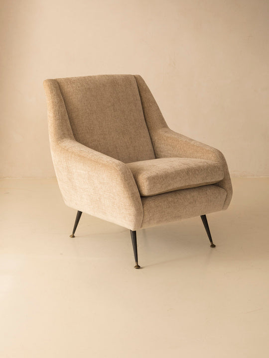 Pareja de butacas Midcentury italianas beige