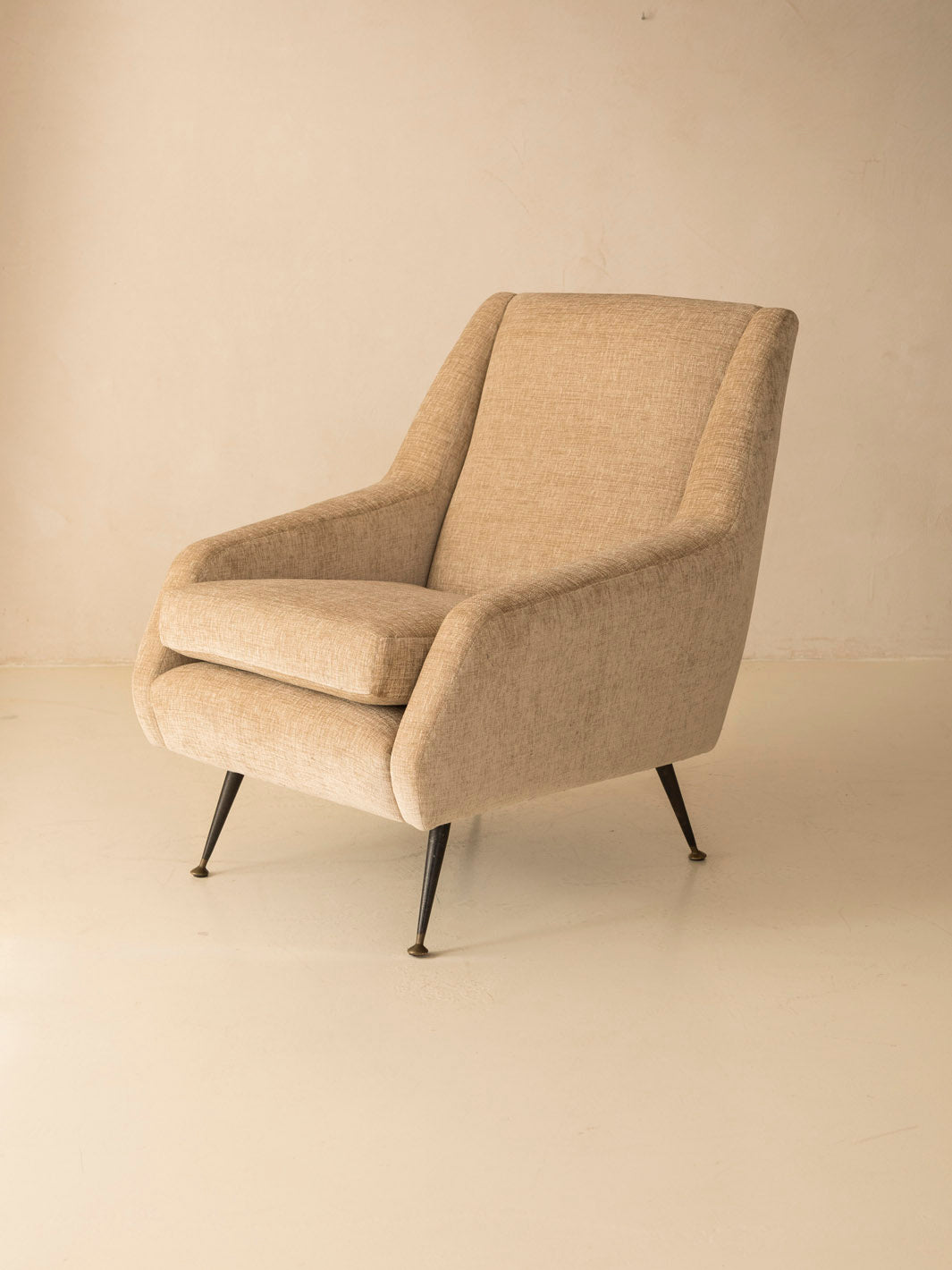 Pareja de butacas Midcentury italianas beige