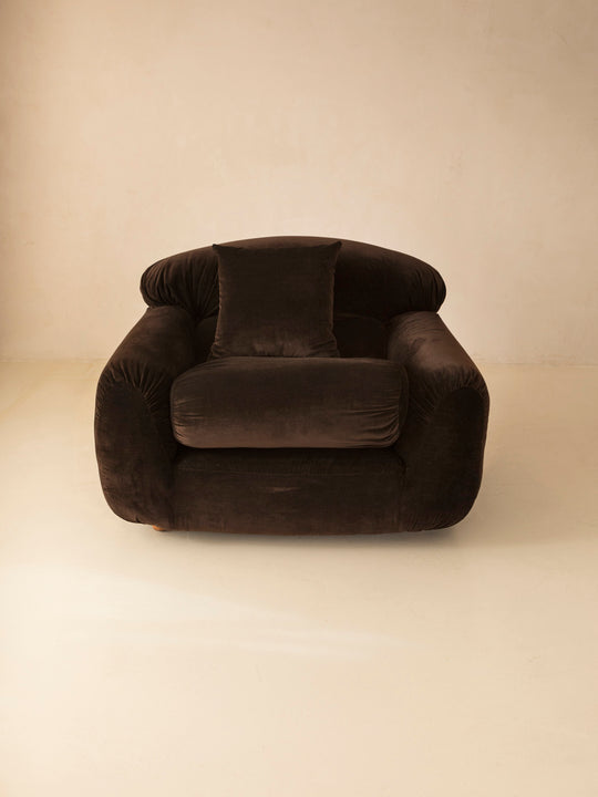 Velvet armchair from the 70s