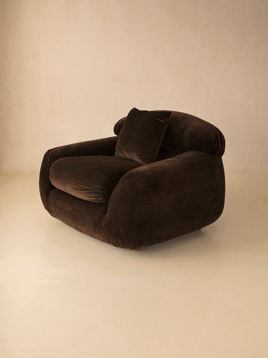 Velvet armchair from the 70s