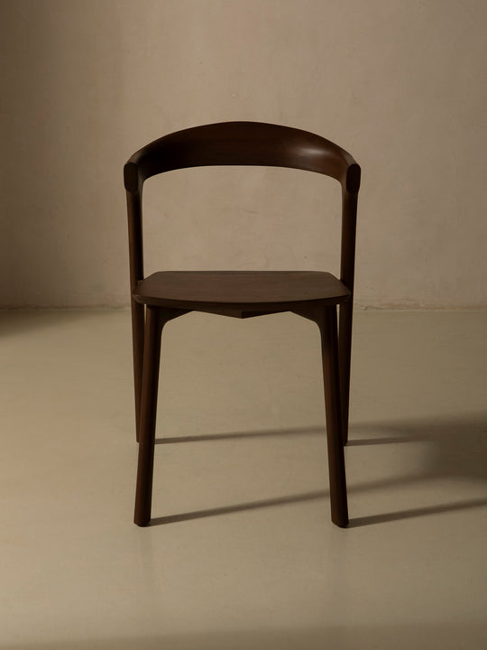 Silla Bok en teca marrón