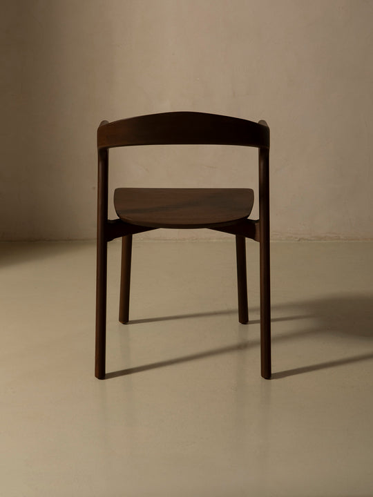 Silla Bok en teca marrón